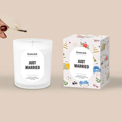 Just Married Candle