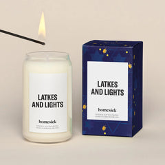 Latkes and Lights Candle